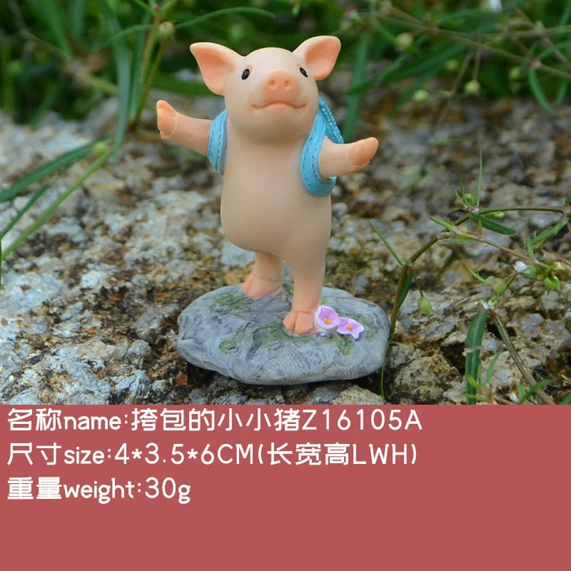 Everyday Collection Home Decor Garden Miniature Animal Figurines Desktop Decoration Cute Pig Figure Toys Gift for Children