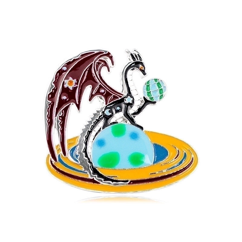 Cartoon Style Streetwear Cool Style Dragon Alloy Stamping Stoving Varnish Plating Unisex Brooches Collar Pin
