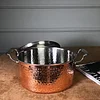 Copper Hammered 316 Stainless Steel Large Capacity Nonstick Pan--with Triple Coated Ultra Nonstick Surface for Even Heating, Oven, Stovetop & Dishwasher Safe