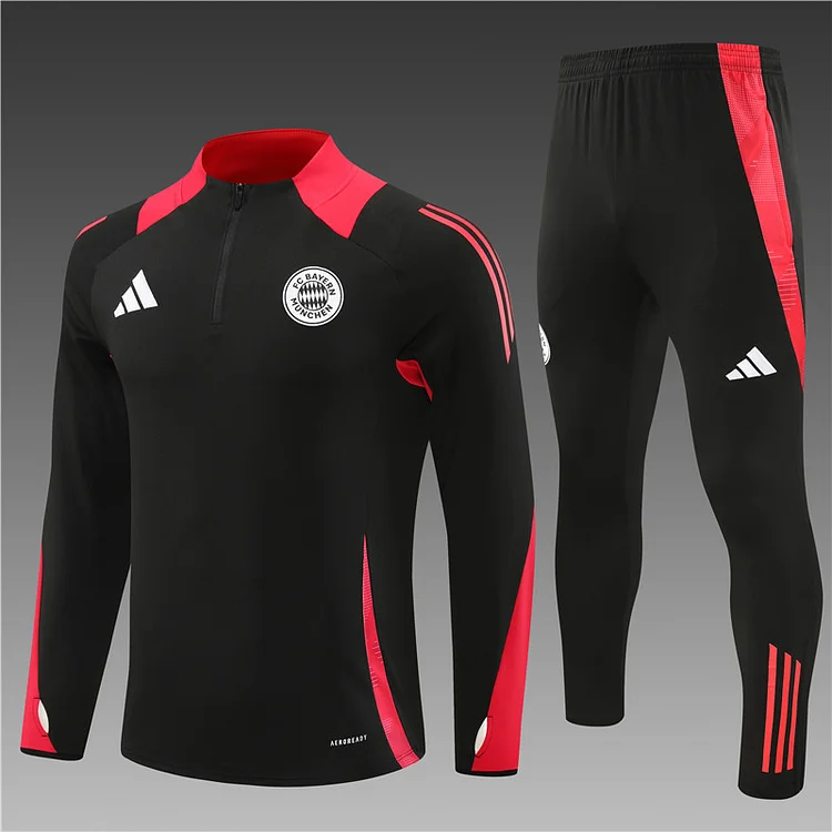 2024-25 Bayern Munich black half-zip training jersey