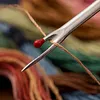 Vintage Carved Metal Seam Ripper with Safety Cover - Antique Stitch Unpicker & Thread Remover for Cross Stitch Mistakes tapestrymarket