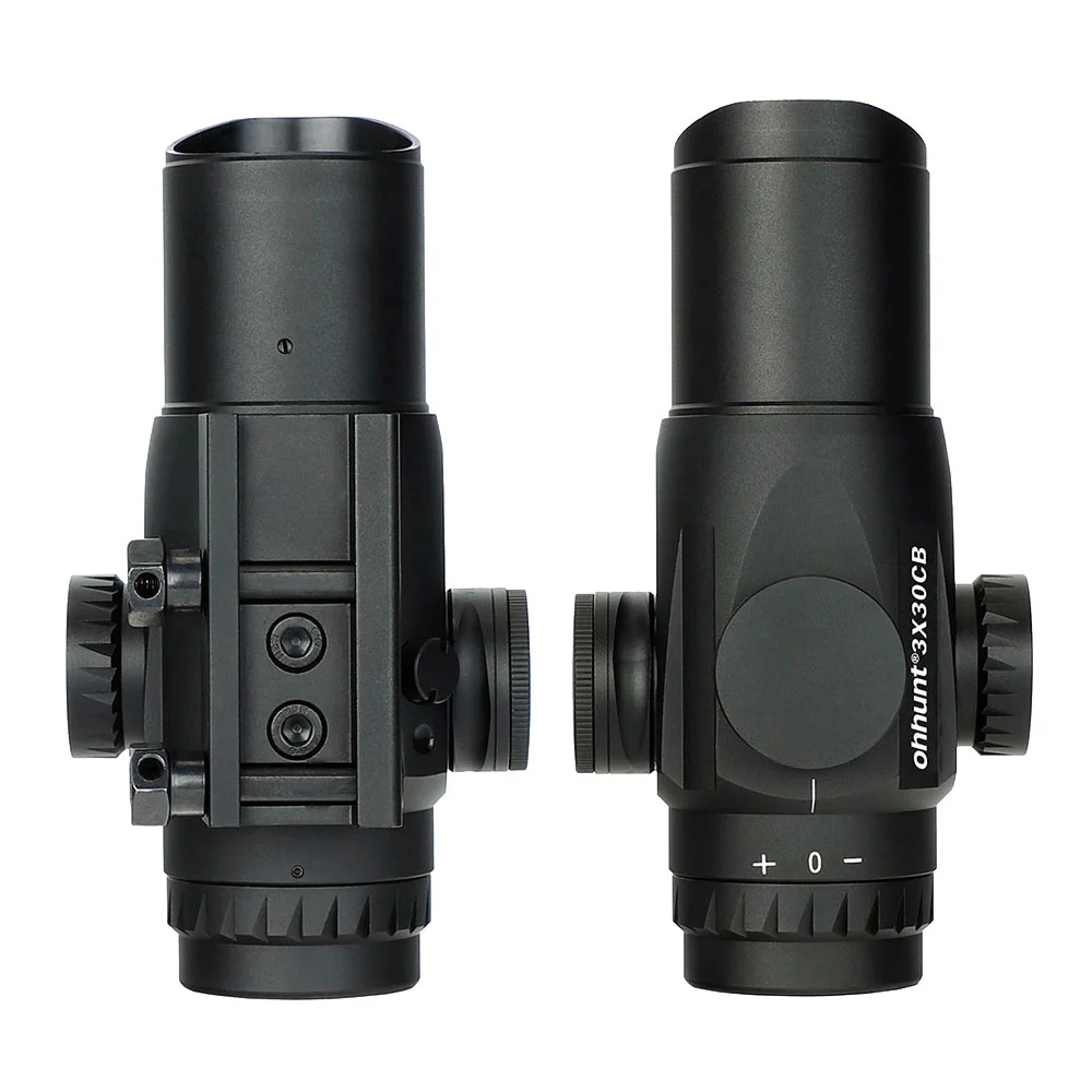 ohhunt ® Tactical Sight Glass Etched Reticle Red Green Illuminated 3x Prism Scope