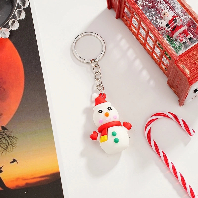 Cartoon Style Snowman Alloy Christmas Women’s Keychain