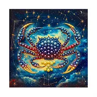 Cancer Zodiac Crab - Pearls Painting