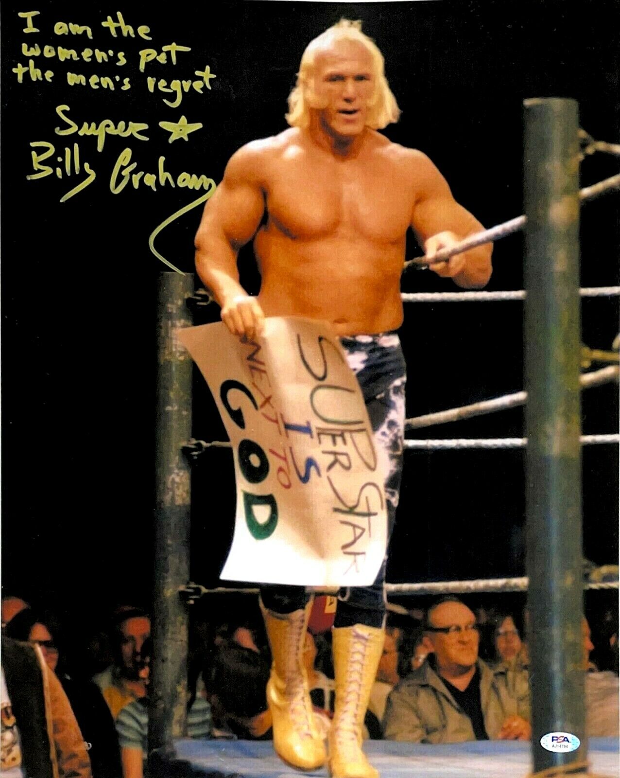 WWE BILLY GRAHAM HAND SIGNED AUTOGRAPHED 16X20 WRESTLING Photo Poster painting WITH PSA COA 3
