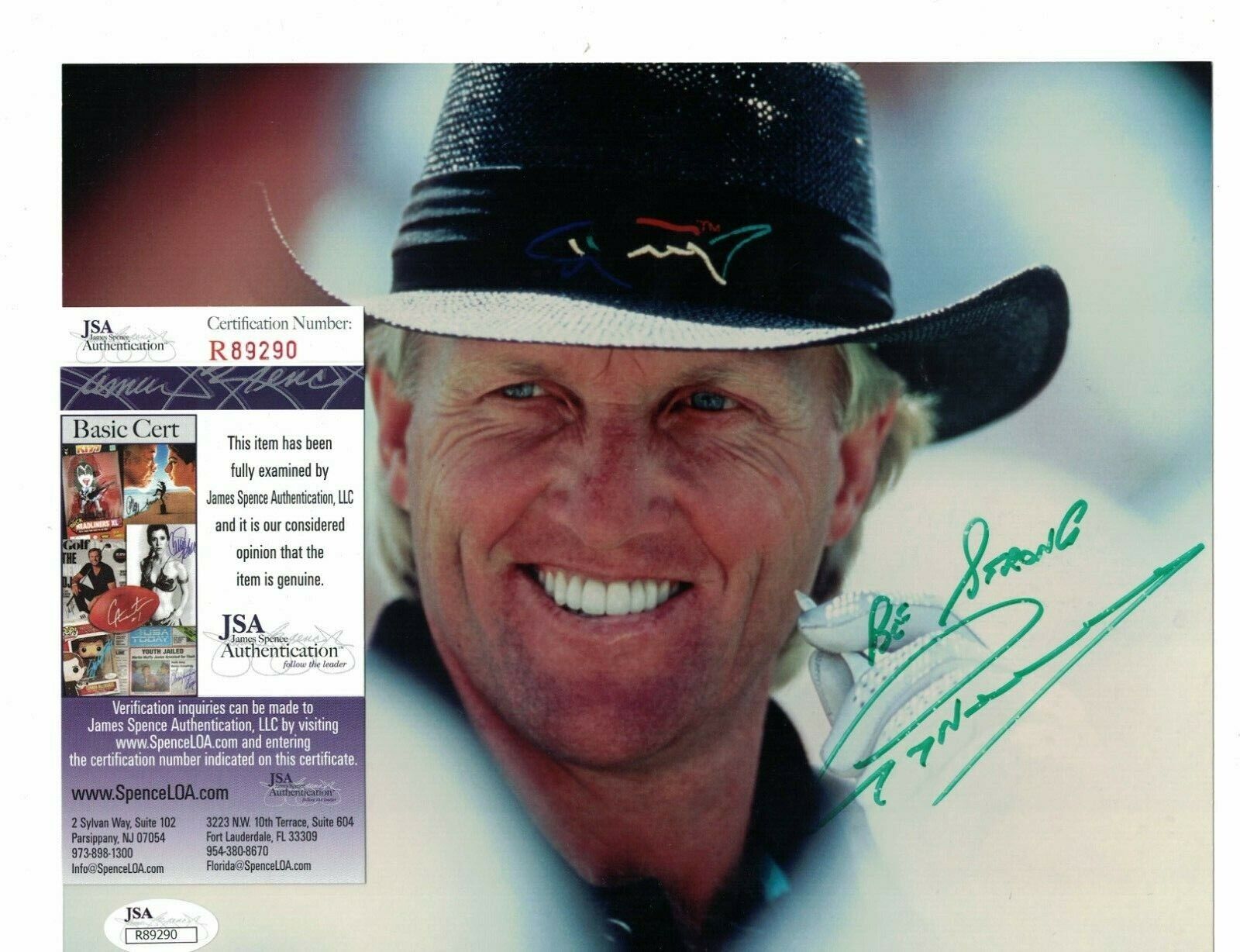 Greg Norman PGA Golf Signed 8x10 Photo Poster painting JSA Certified