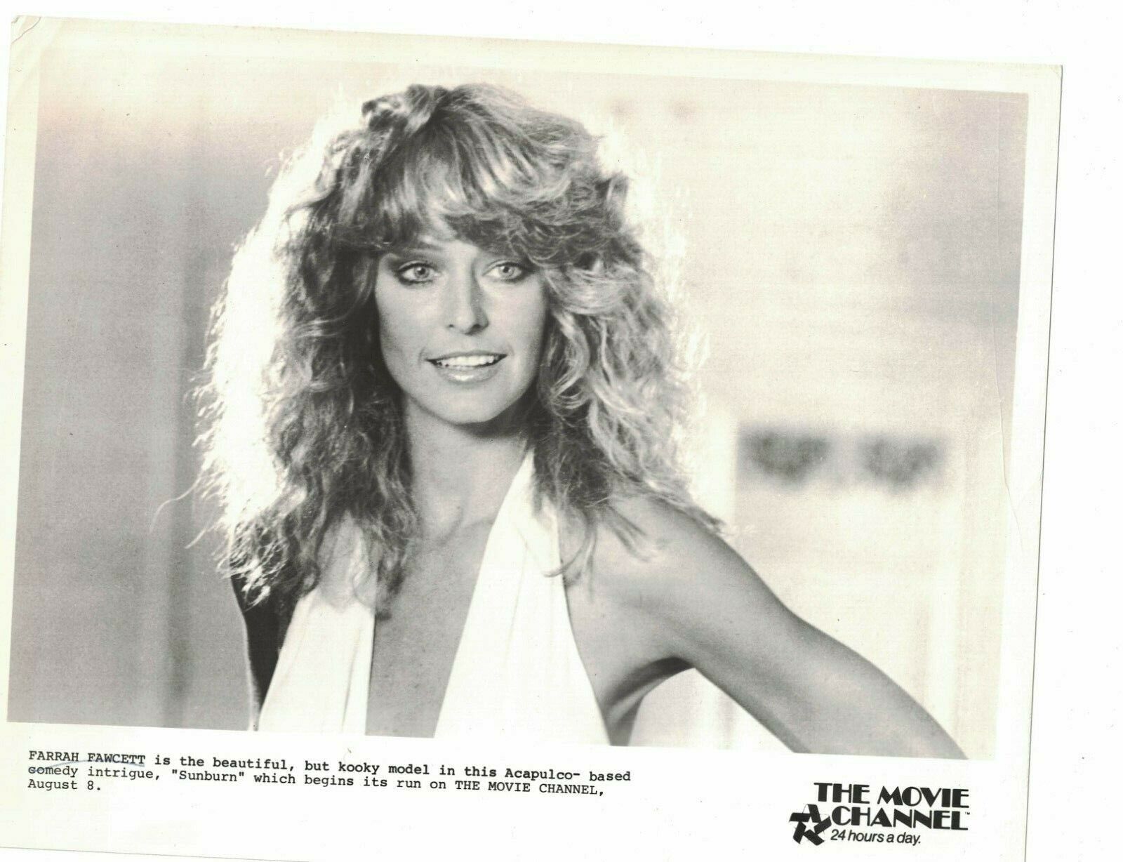 Farrah Fawcett 1990's The Movie Channel SUNBURN Movie 8x10 Photo Poster painting