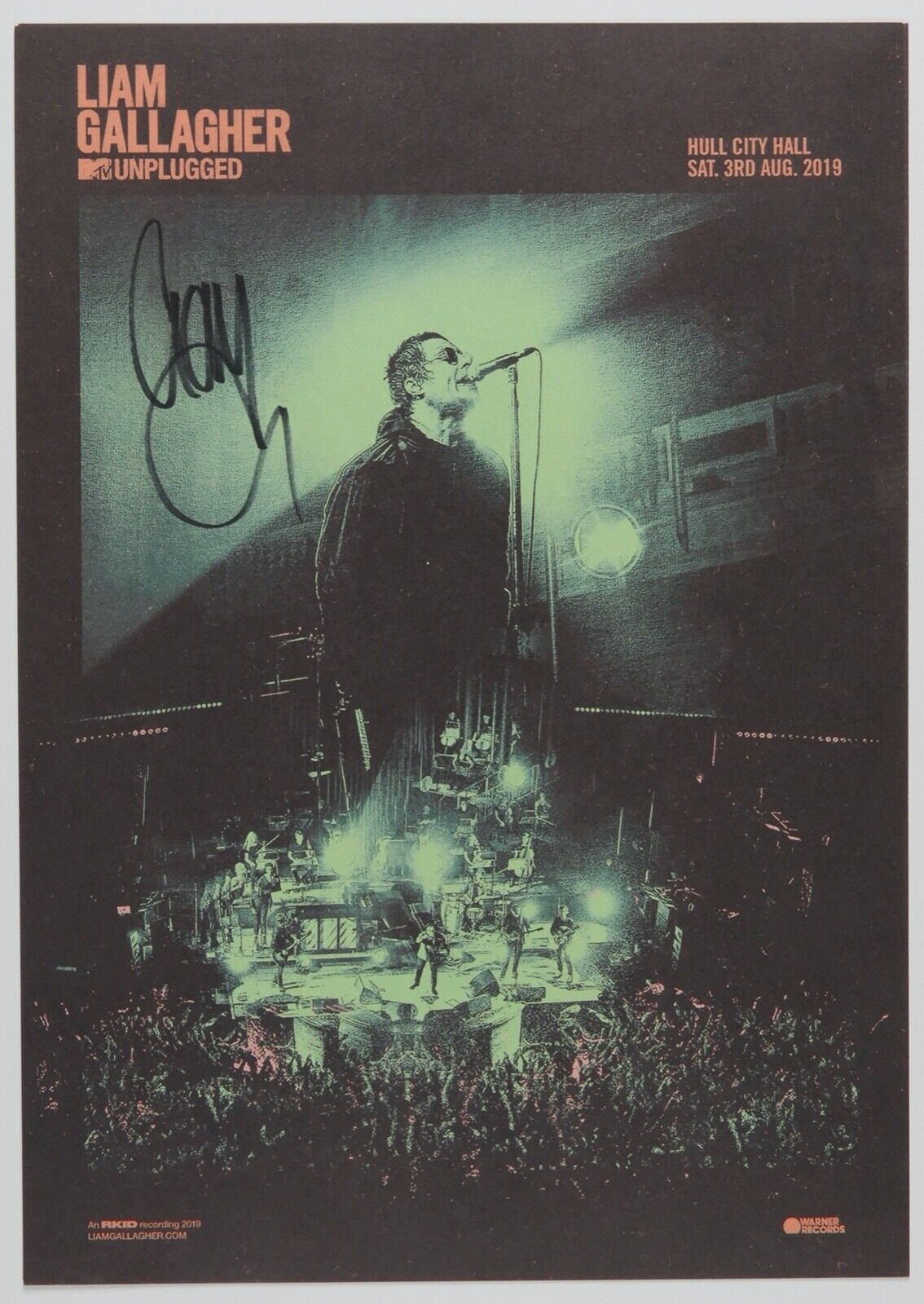 Liam Gallagher JSA Signed Autograph Unplugged Lithograph 8 1/4” x 11 3/4”