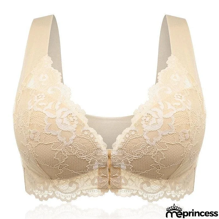 Wireless Seamlessly T-shirt Lace Embroidery Lightly Lined Bras