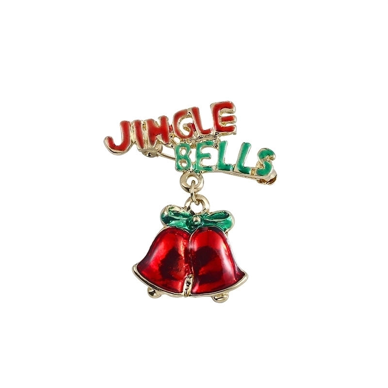 Fashion Pin Christmas Tree Alloy Plating Rhinestones Women’S Brooches