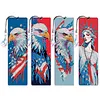 4Pcs DIY Diamond Bookmark Art Projects Irregular Shaped Diamonds Diamond Painting Art Bookmarks for DIY Making Beginners Adult Art Craft Supplies