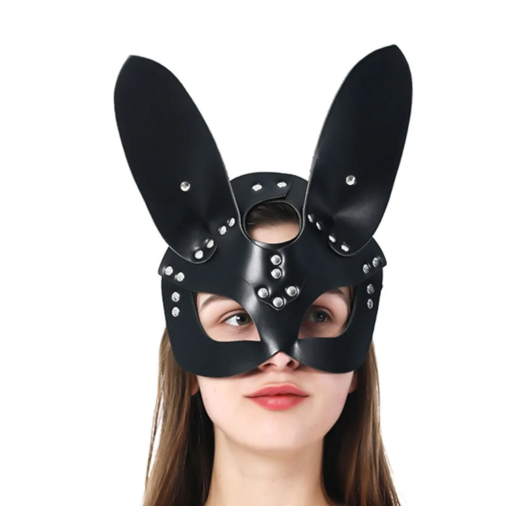 Billionm Fullyoung Halloween Cosplay Woman Face Mask Anime Squid Game PU Leather Cat Masks Festival Rave Adult Masquerade Party Masks