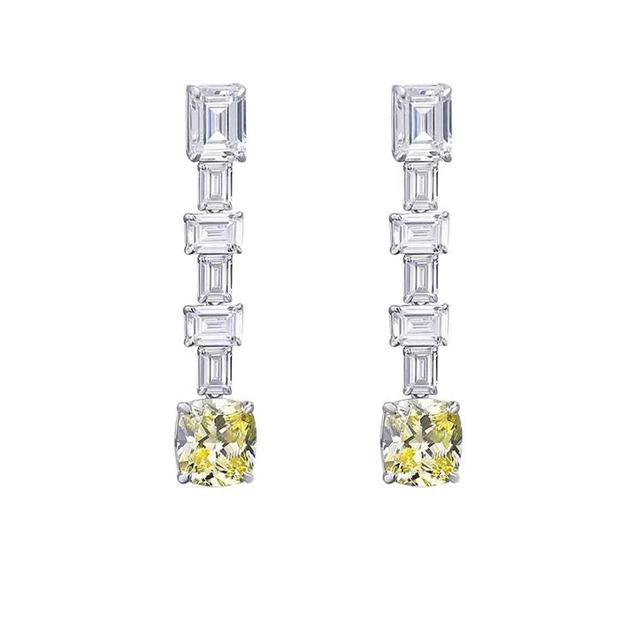 Vintage Fancy Yellow Drop Earrings