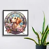 Diamond Painting -5D Full Round Drill Dog On Flowers