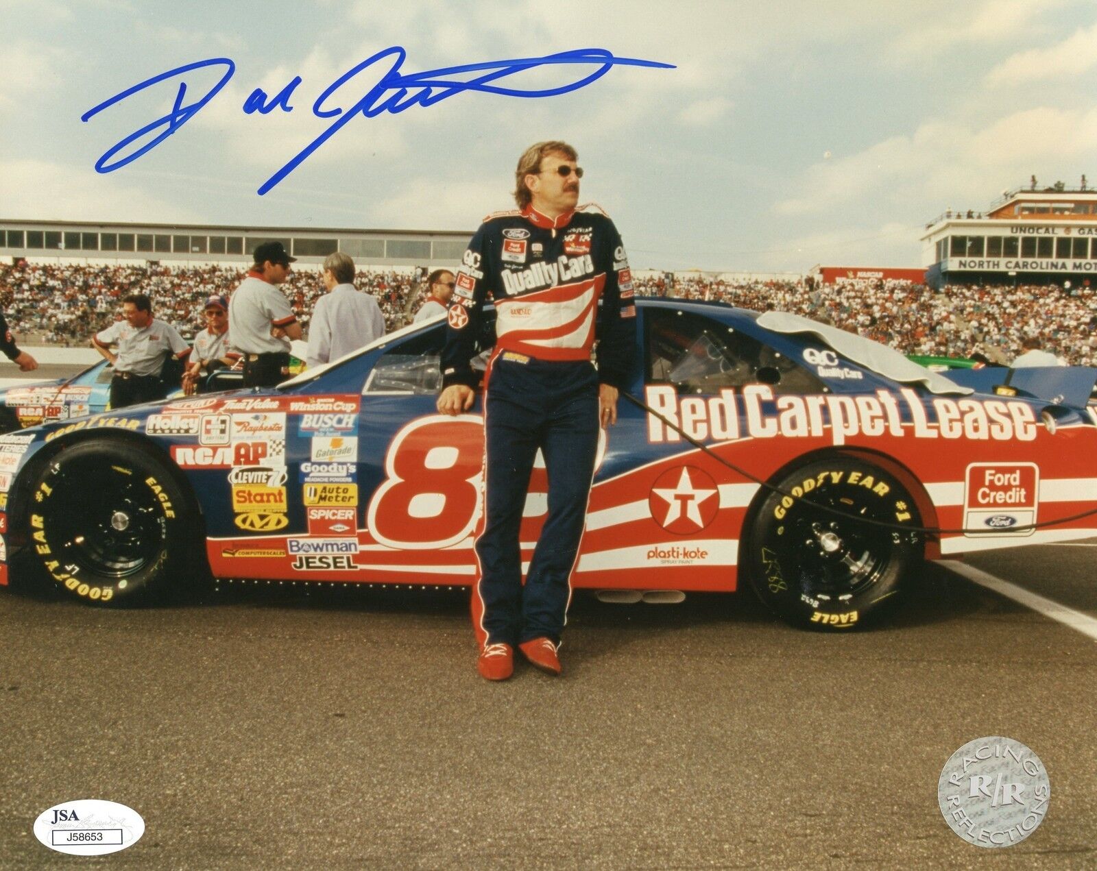 Dale Jarrett 8x10 Photo Poster painting Signed Autographed Auto JSA Authenticated NASCAR
