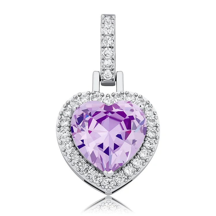 Cubic Zirconia Heart Pendant Necklace