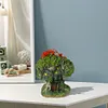 Tree House Flower Pot Bonsai Pot Decorative Resin Multi-Function for Home Office