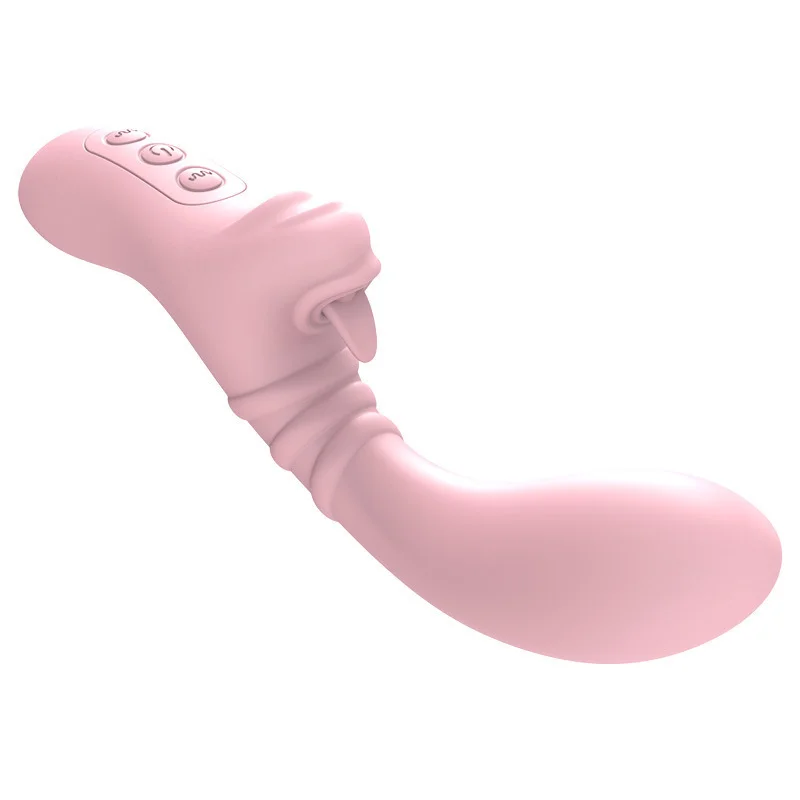 10 Frequency Wiggle Dildo Vibrator Clitoris Tongue Licking G-spot Massager