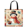【Limited Stock Sale】Christmas Snowman And Bird-11CT DIY Stamped Cross Stitch Shopping Bag 40*40cm tapestrymarket