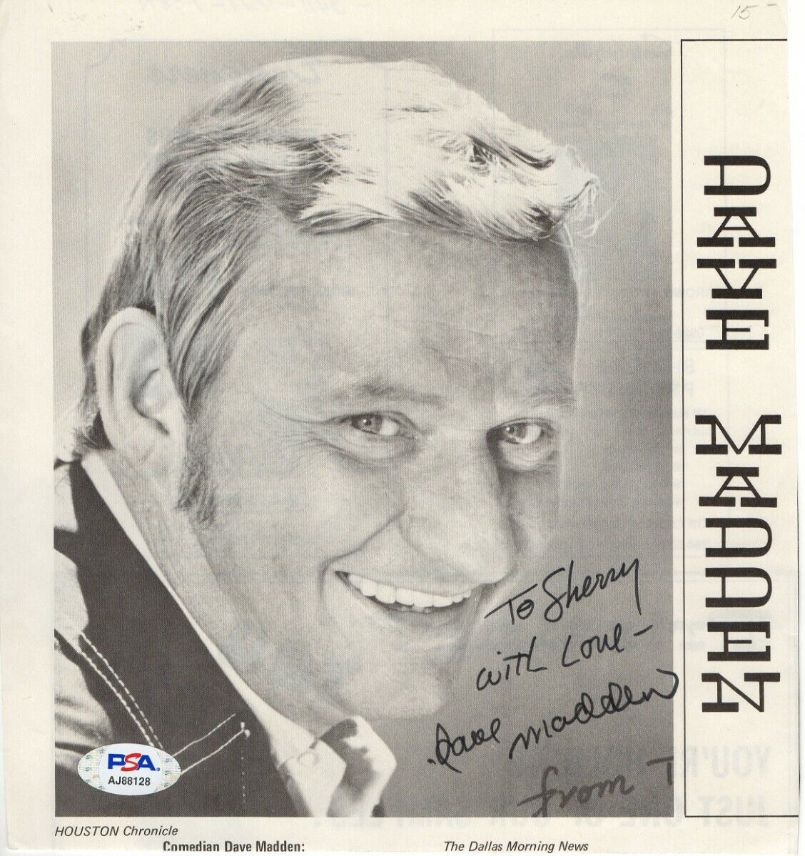 Dave Madden Signed Autographed Magazine Photo Poster painting The Partridge Family PSA AJ88128