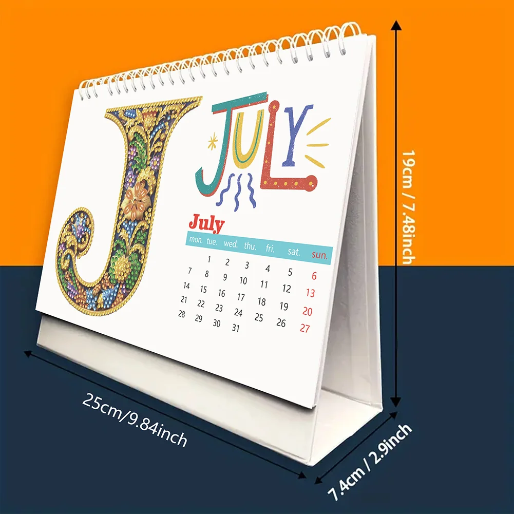 2025 Special Shape Merry Christmas Diamond Painting Desk Calendar for Home Decor