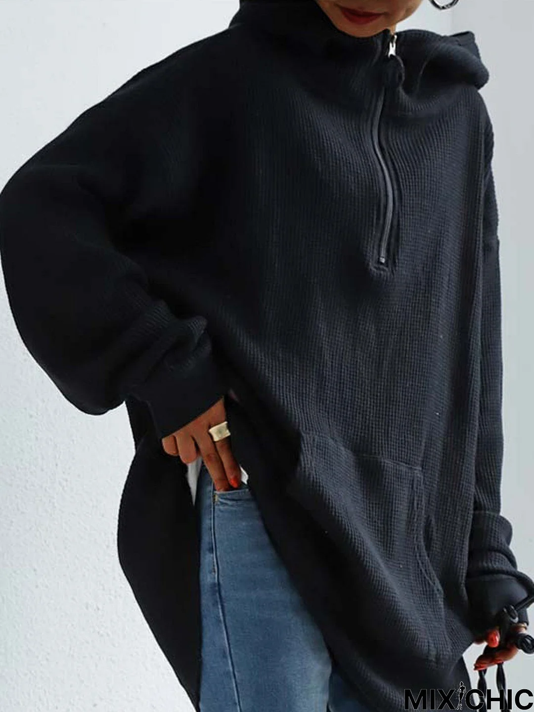 Long Sleeve Plain Sweatshirt