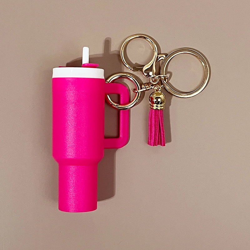 Minimalist Commute Cup Plastic Unisex Bag Pendant Keychain
