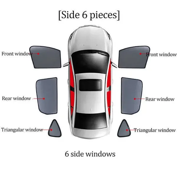 New Magnetic Car Sunshade Shield Front Windshield Frame Curtain Rear Side Baby Window Sun Shade Visor For Peugeot 3008