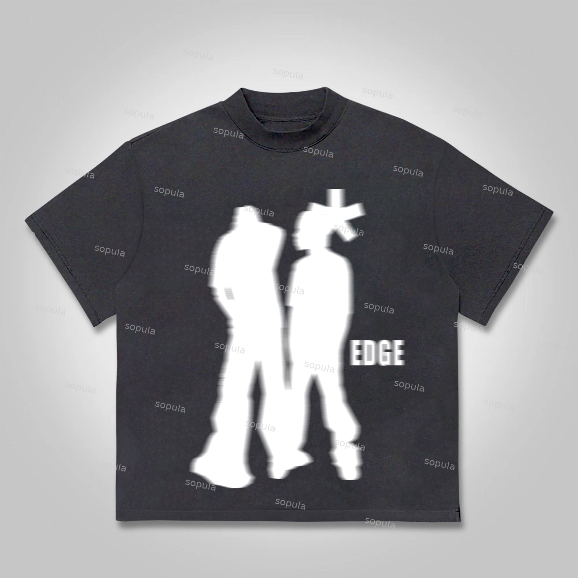 Sopula Street Portrait Edge Graphic Print Cotton T-shirt