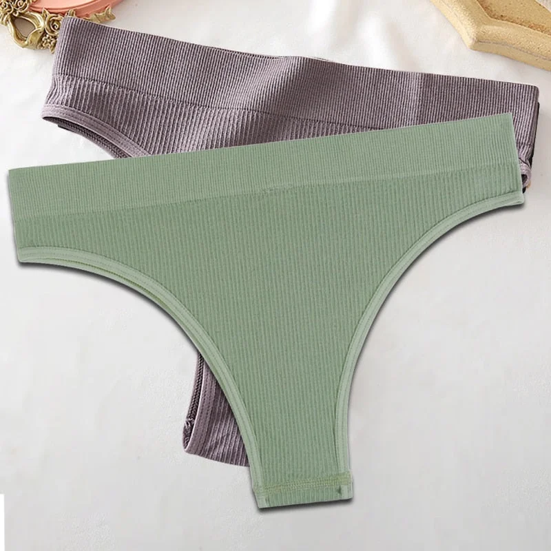 Seamless Women Pantys Girls Thongs High Waisted Soft Woman Briefs Fashion 6 Solid Colors S-XL Sexy Underpants For Women New