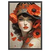 Poppy Woman-11CT Stamped Cross Stitch 40*60cm/15.75*23.62in(Big Size)