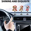 5PCS 2D Flat Xmas Dog DIY Diamond Painting Shake Car Ornaments for Center Console
