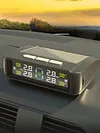 Tire Pressure Monitoring System with 4 Sensors USB/Solar TPMS for Car SUV Sedan