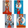 [Grande Taille]4PCS dame - Ensemble de panneaux en m&eacute;tal(30*40cm)