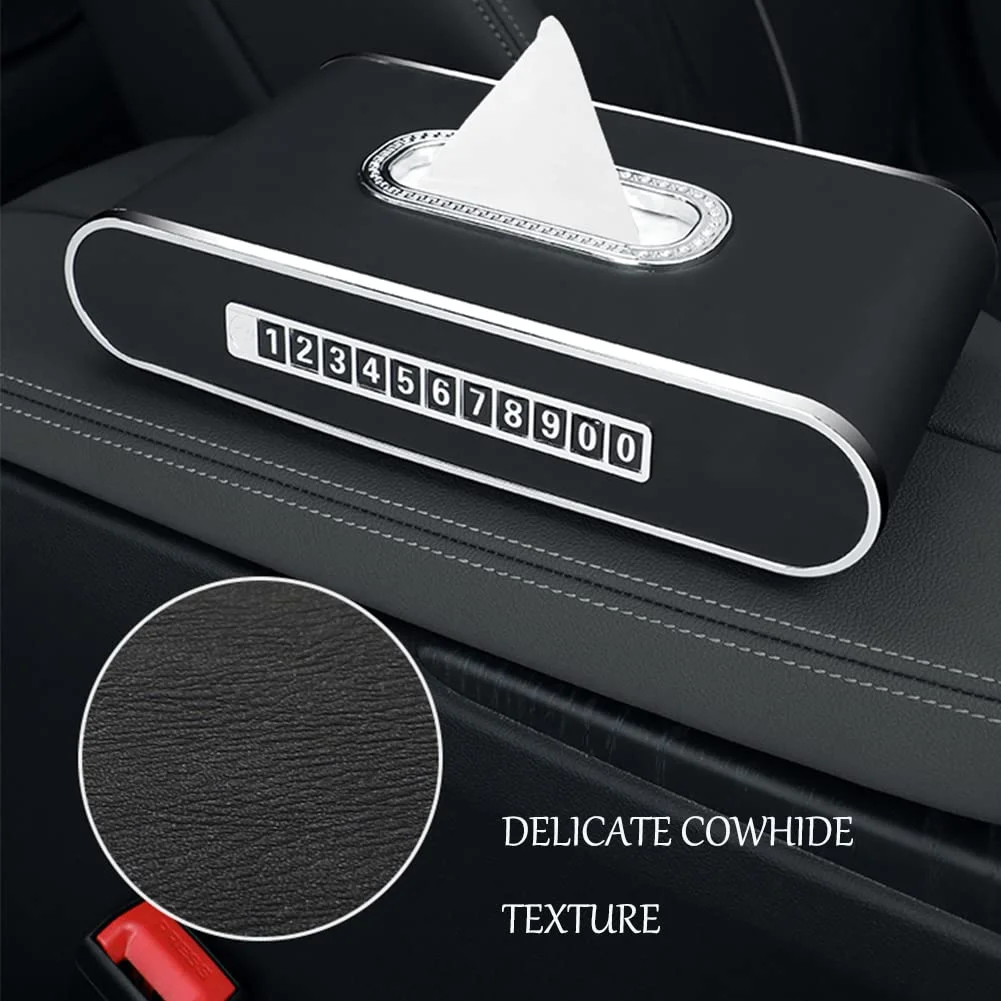 Car Clock Tissue Box with Holder