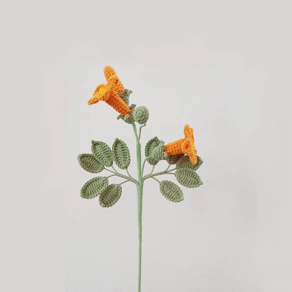 Handmade wool soft wire crochet Lingxiao bouquet home decoration simulation flower mother's day gift