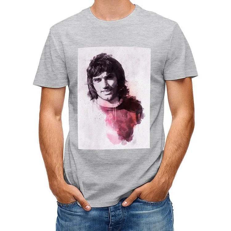George Best Inspired Holy Trinity Portrait Short Sleeve Soccer Culture Tee