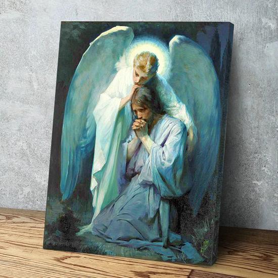 Holy Angel Religious Painting Canvas Wall Art