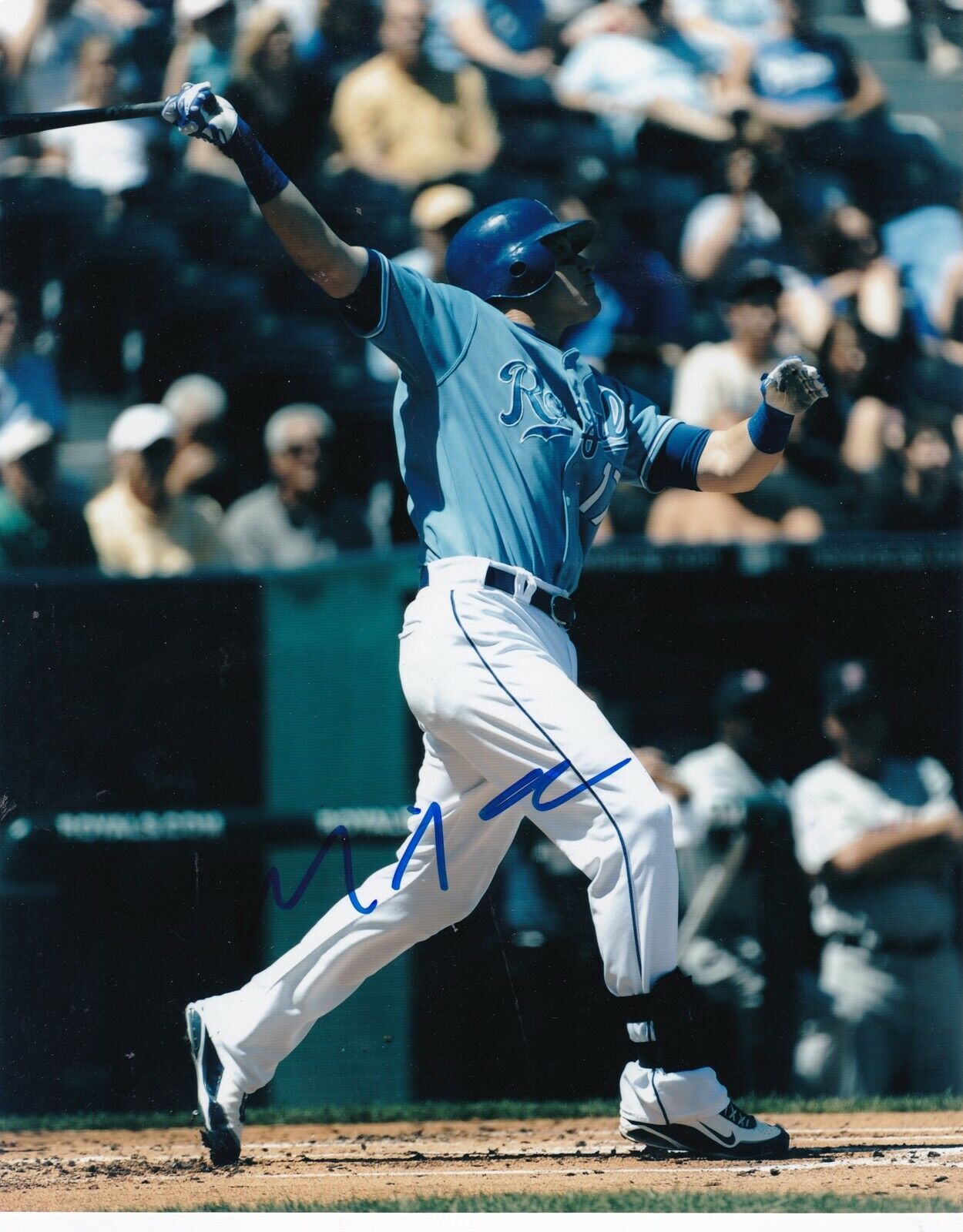 MIKE JACOBS KANSAS CITY ROYALS ACTION SIGNED 8x10