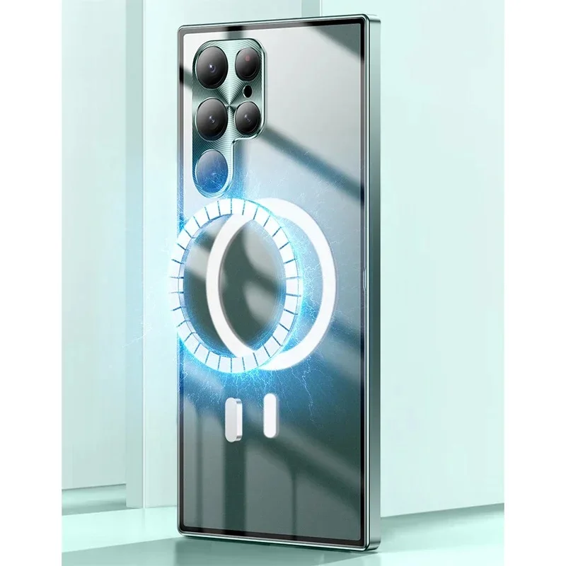 Suitable for Samsung S22/S21 ultra-thin metal magnetic mobile phone case