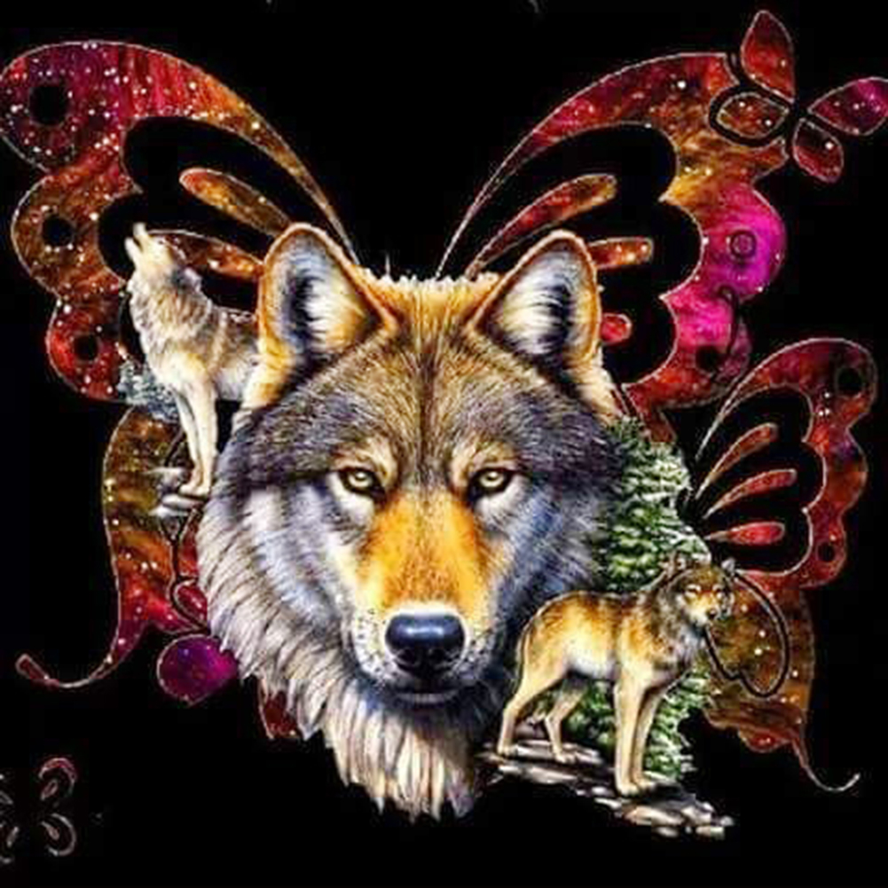 

Butterfly Wolf - Round/Square Drill Diamond Painting - 30*30CM, Square diamond 30*30cm, 501 Original