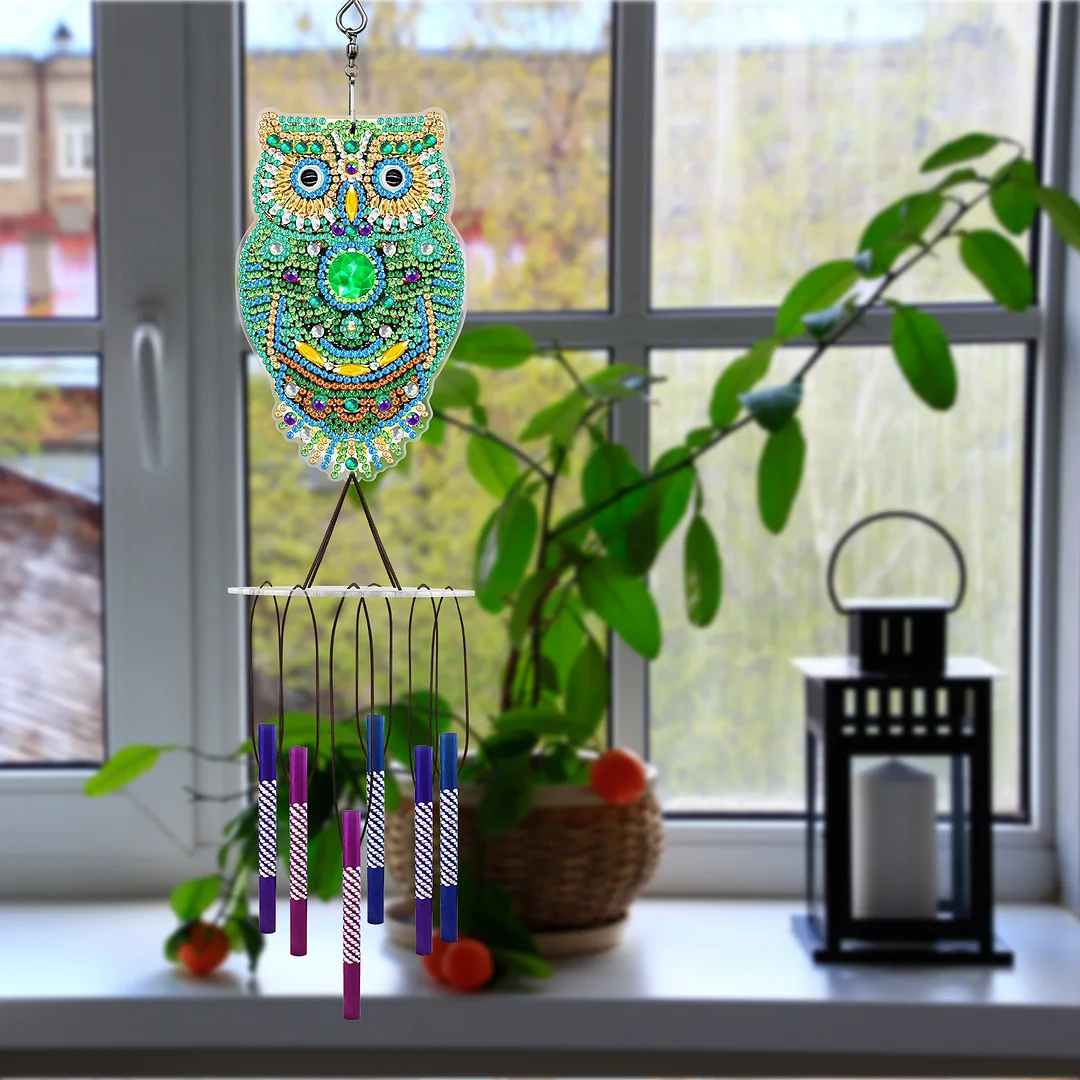 DIY Diamond Animal Wind Chime Pendant