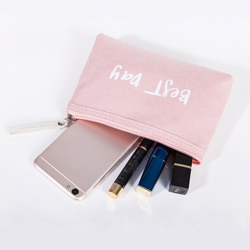Korean Small Makeup Bag for Women Cosmetic Storage Bag Portable Toiletry Bags Female Beauty Case Solid Color Cosmetic Pouch US Mall Lifes
