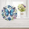 (US Only)2D Flat DIY Butterfly Diamond Art Pendant Window Hanging Art for Home Decor