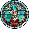 Diamond Painting-DIY Full Round Drill Stained Glass Christmas Deer