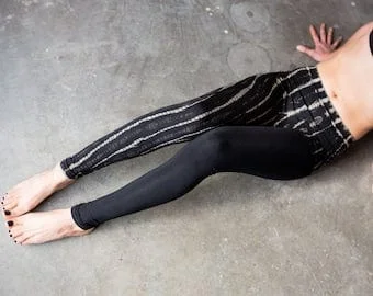 pornhint Pornhint LEGGINGS with Reptile Pattern - Batik, Tie-Dye - unisex - black-gray-beige