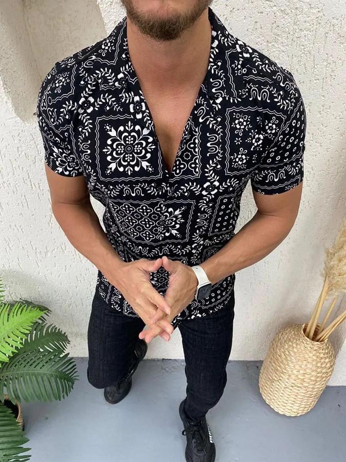 Men's Casual Print Shirt