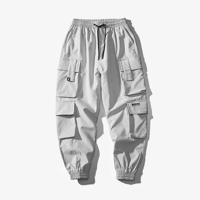 2021 Oversized Men Cargo Pants Streetwear Black Mens Jogging Sweatpants Casual Elastic Waist Harem Pants Male Large Size 5XL