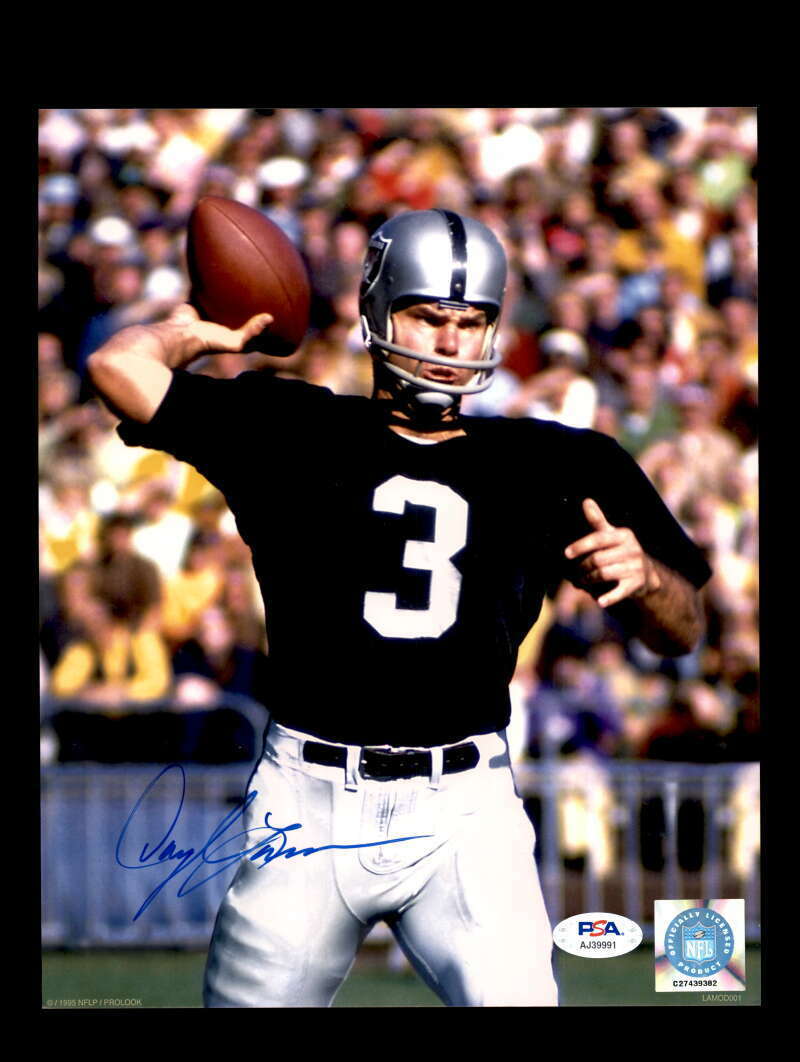 Daryle Lamonica PSA DNA Signed Coa 8x10 Autograph Photo Poster painting