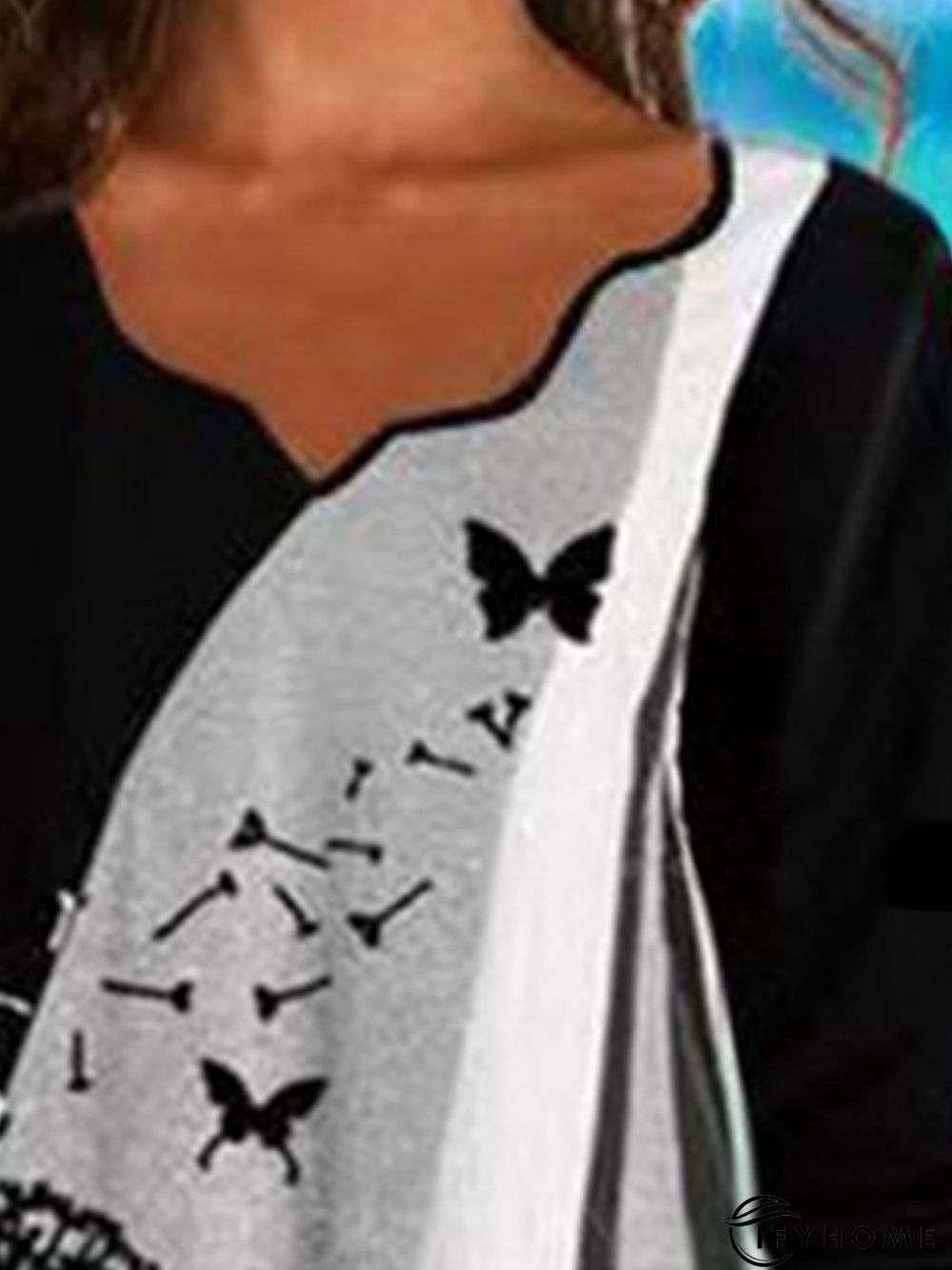 Vintage V Neck Shift Shirt & Top | IFYHOME